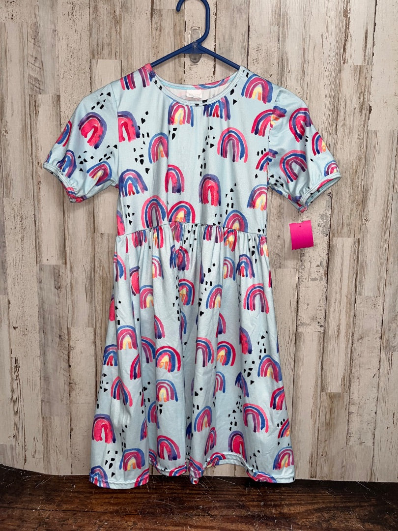 LIGHT BLUE BOUTIQUE RAINBOW PRINT DRESS, GIRL 14/16