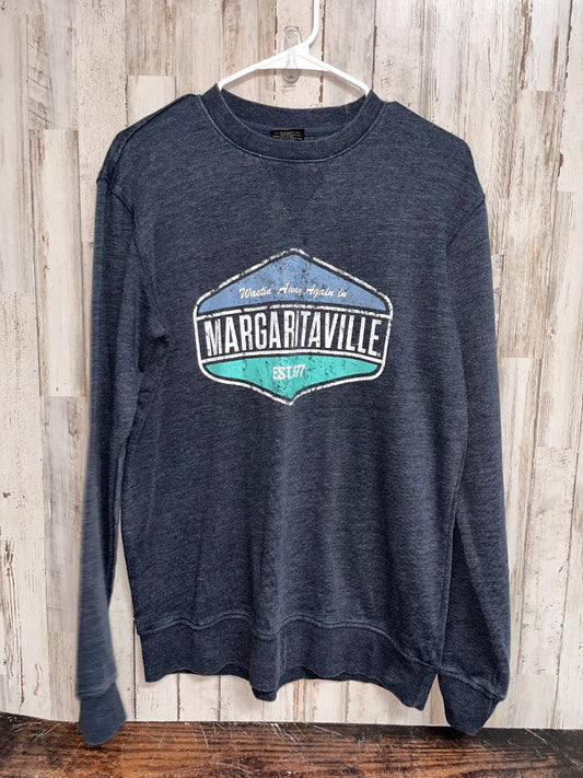 NAVY MARGARITAVILLE LOGO SWEATSHIRT, LADIES M