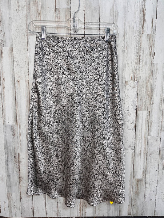 BLACK/TAN SIENNA SKY SPOTTED SILKY SKIRT, LADIES XS