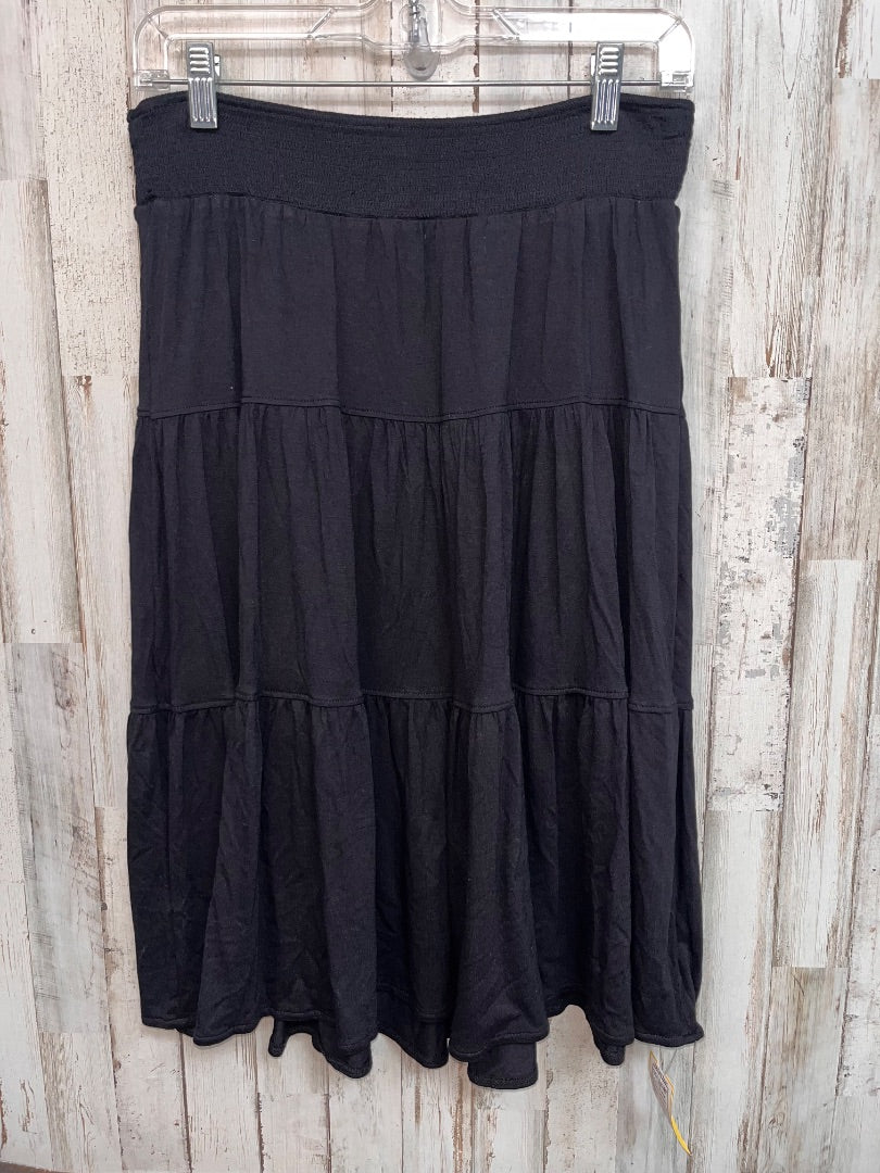 BLACK ST JOHNS BAY TIER SKIRT, LADIES S