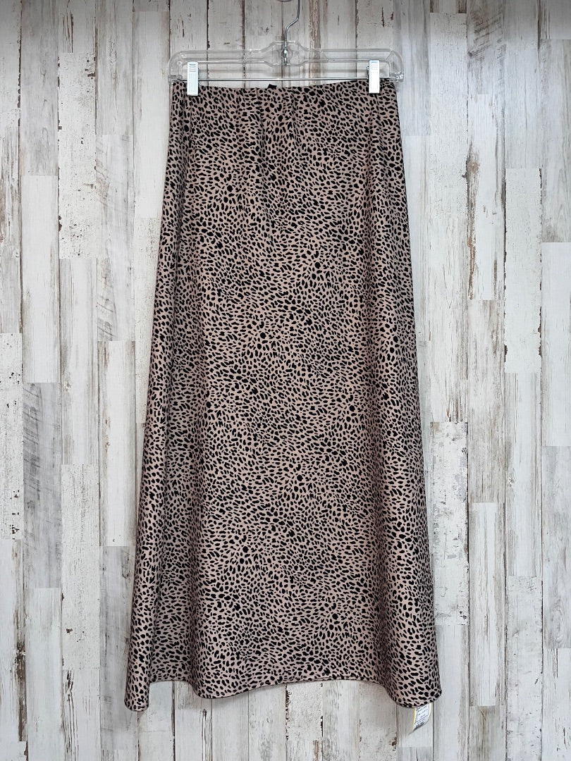 TAN/BLACK LAPIS SPOTTED MAXI SKIRT, LADIES S