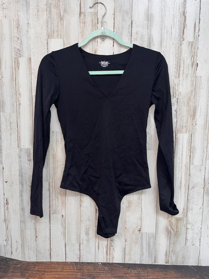 BLACK  V NECK BODY SUIT, LADIES S