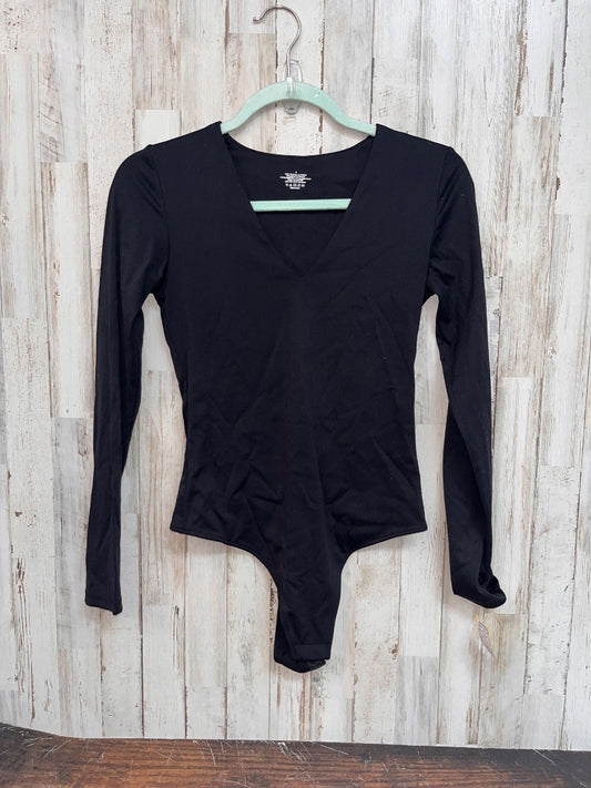 BLACK  V NECK BODY SUIT, LADIES S