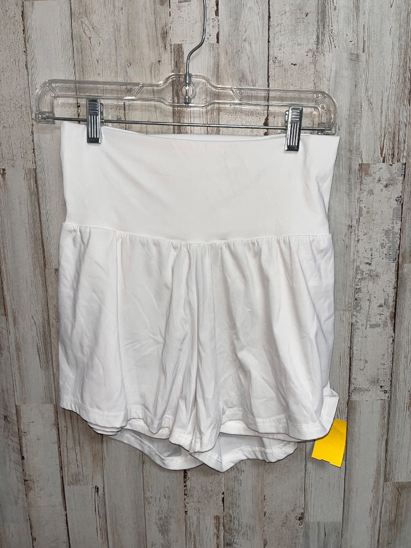 WHITE INSPIRED DRY FIT SHORTS SZ 8, LADIES M
