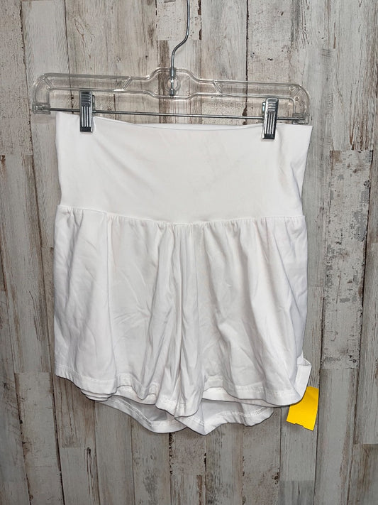 WHITE INSPIRED DRY FIT SHORTS SZ 8, LADIES M
