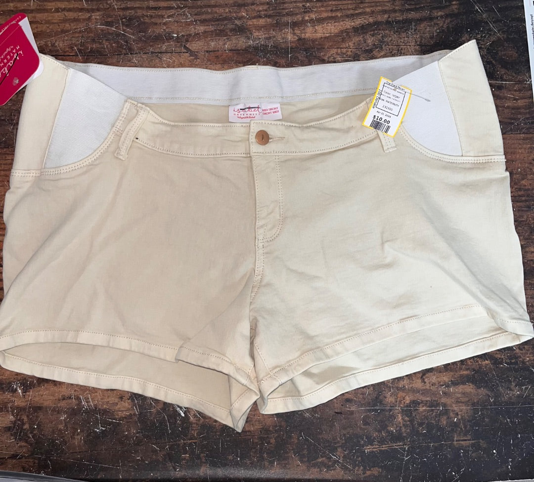 IVORY ISABEL MATERNITY NEW SZ 16 MIDI SHORTS, MATERNITY