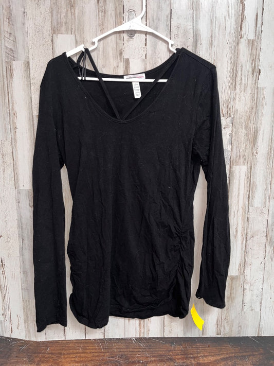BLACK AMBIANCE V STRAP LONG SLEEVE, MATERNITY L