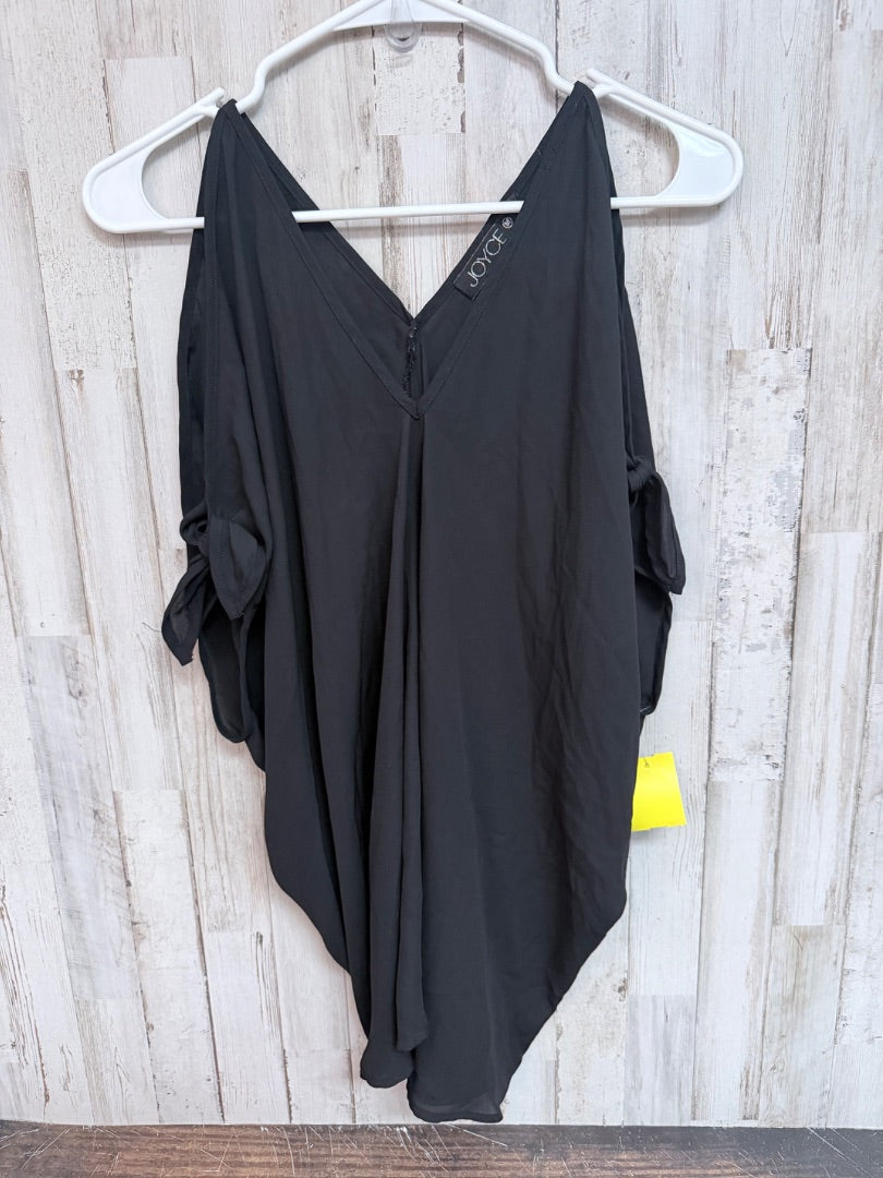 BLACK JOYCE SHEER COLD SHOULDER TOP, LADIES M