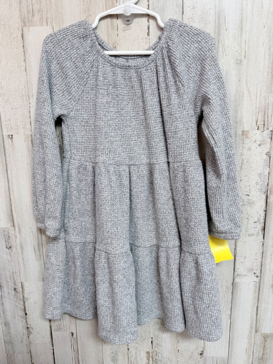GREY CAT & JACK WAFFLE KNIT TIER DRESS, GIRL 4T