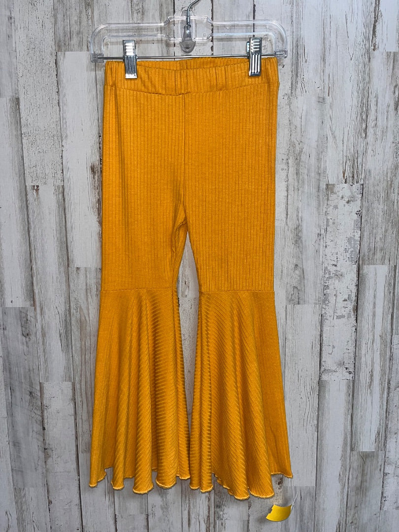 YELLOW MARIE NICHOLE RIBBED FLARES, GIRLS 5/6