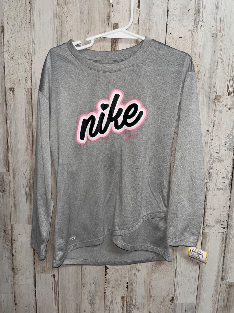 GREY NIKE LOGO TOP, GIRLS 6