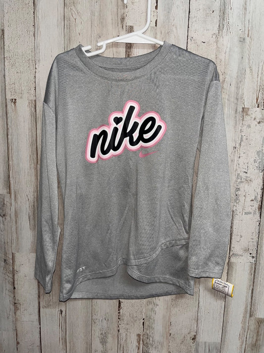 GREY NIKE LOGO TOP, GIRLS 6