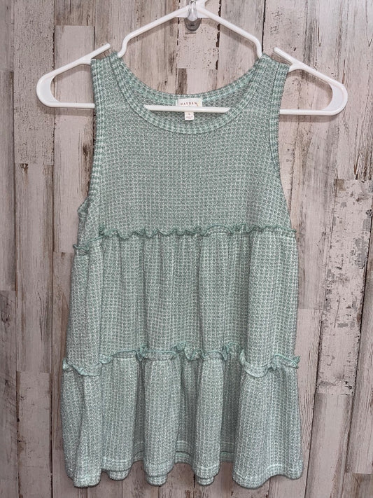 TEAL HAYDEN GIRLS TIER TANK, GIRLS 10