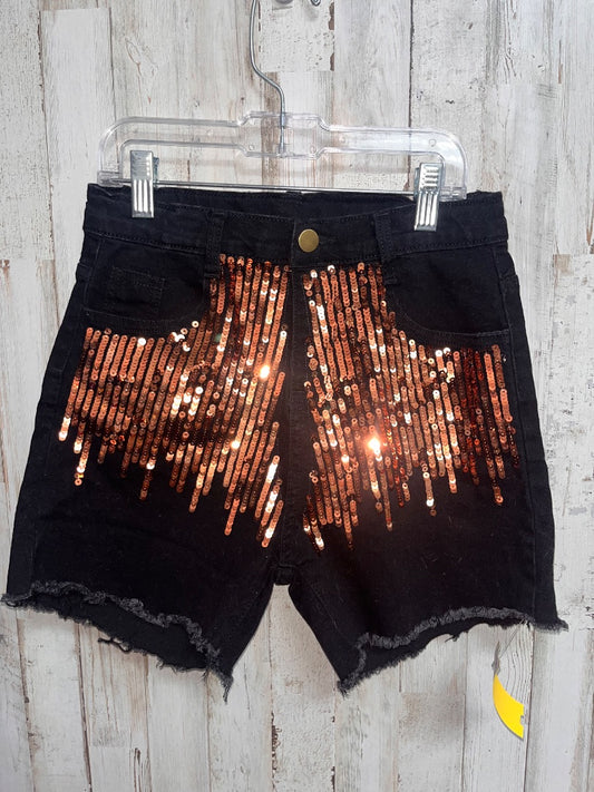 BLACK  SEQUIN SHORTS, GIRLS 12