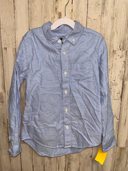BLUE CHILDRENS PLACE BUTTON UP, BOY 7/8