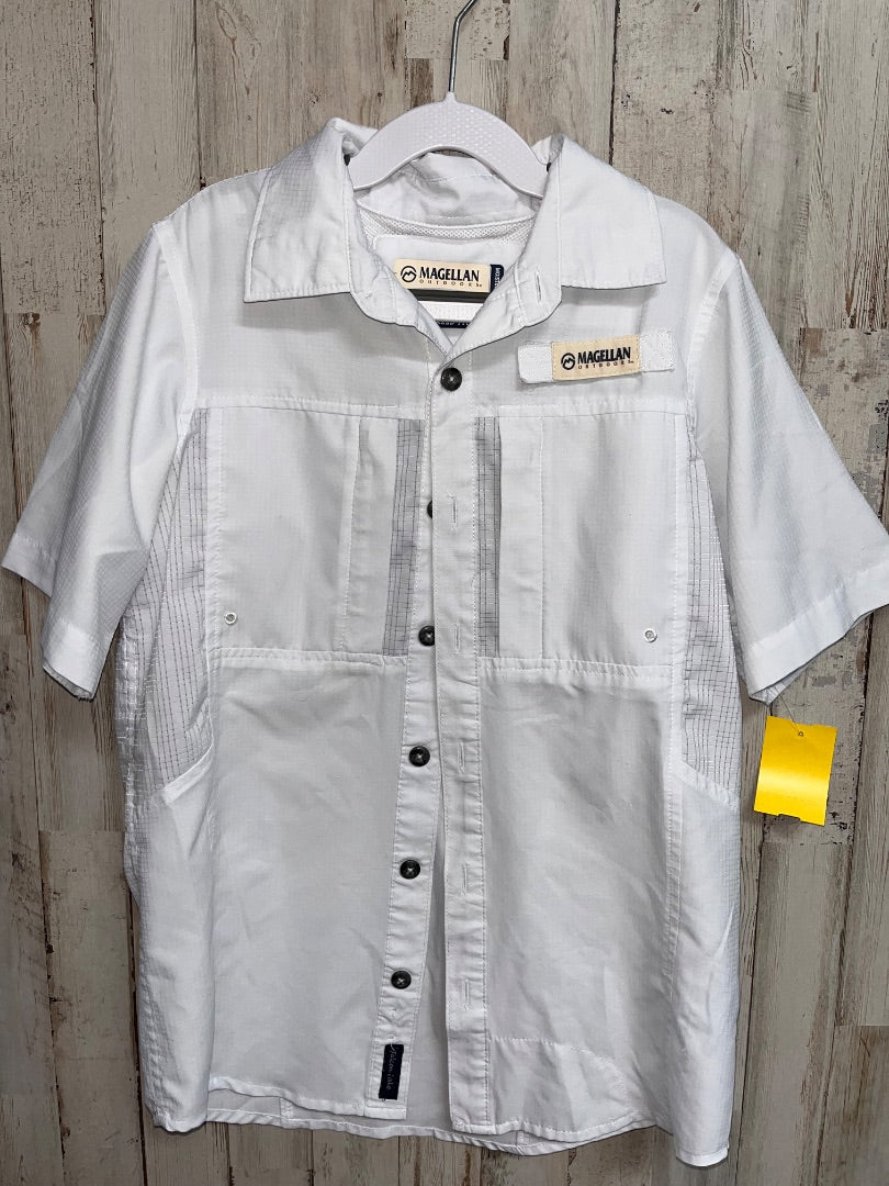 WHITE MAGELLAN FISHING BUTTON UP, BOY 8