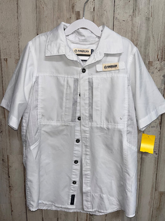 WHITE MAGELLAN FISHING BUTTON UP, BOY 8