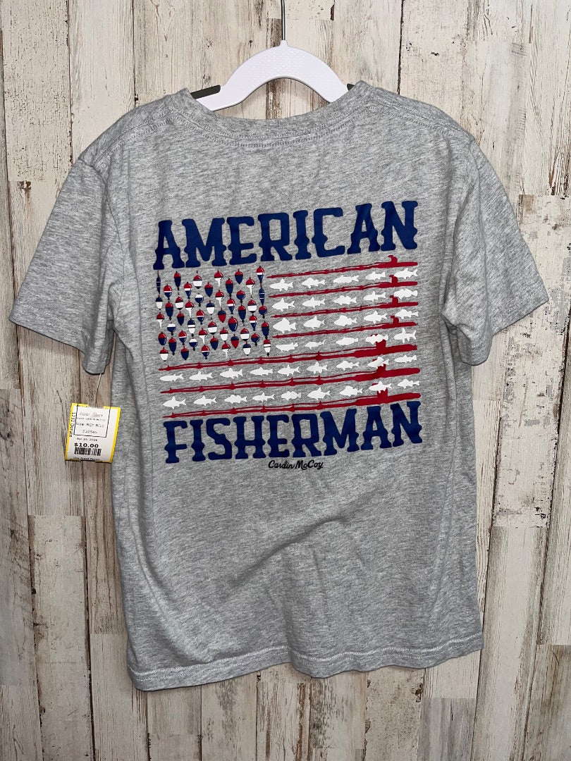 GREY CARDIN MCCOY AMERICAN FISHERMAN TEE, BOY 8/10