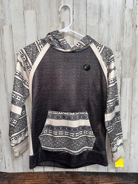 GREY HOOEY AZTEC HOODIE, BOY 10/12