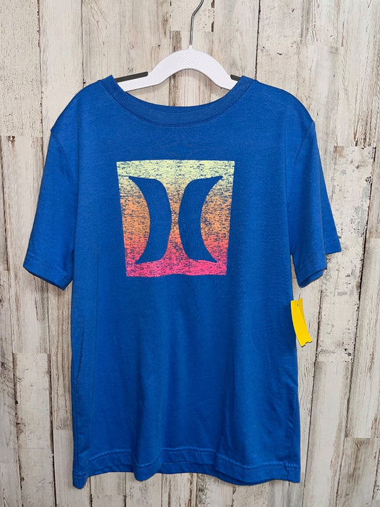 BLUE HURLEY LOGO TEE, BOY 10/12