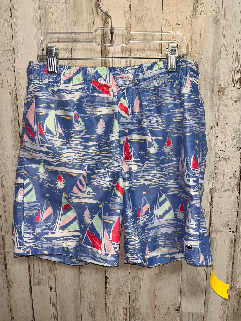 BLUE CROWN & IVY SAILBOAT SWIM SHORTS, BOY 10/12
