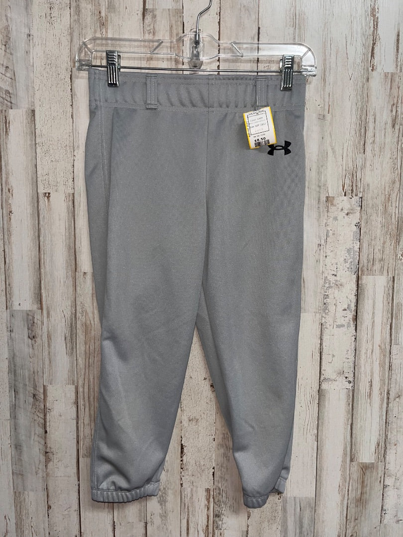 GREY UNDER ARMOUR KNICKER BASEBALL PANTS, BOY 10/12