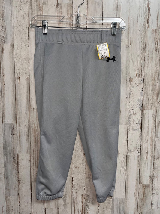 GREY UNDER ARMOUR KNICKER BASEBALL PANTS, BOY 10/12
