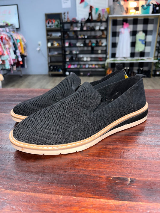 BLACK TARYN STRETCH SLIP ON SHOES, SHOES A7.5