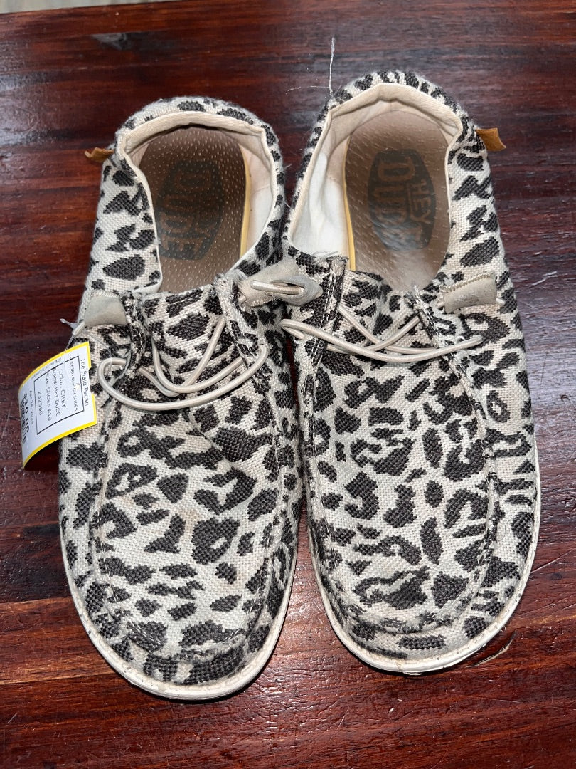 GREY HEY DUDE CHEETAH SLIP ON SHOES, SHOES A10