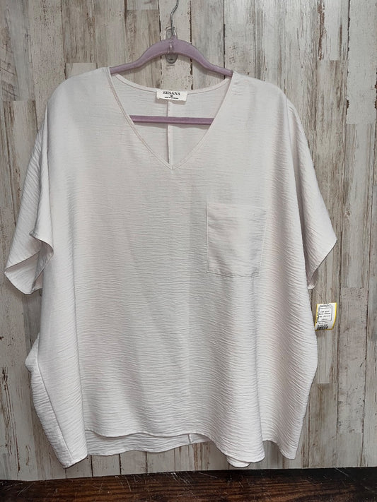 BONE ZENANA TEXTURED POCKET BLOUSE, LADIES M