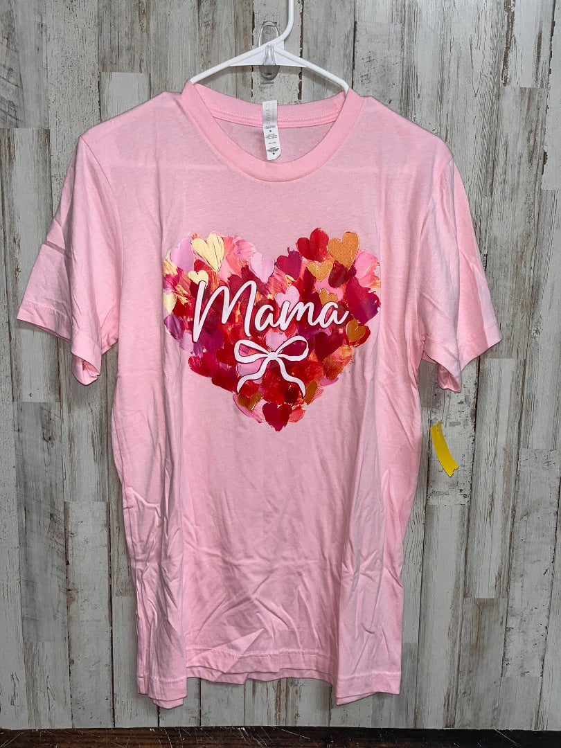 PINK BELLA MAMA HEART TEE, LADIES M
