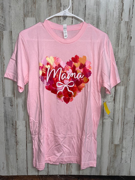 PINK BELLA MAMA HEART TEE, LADIES M