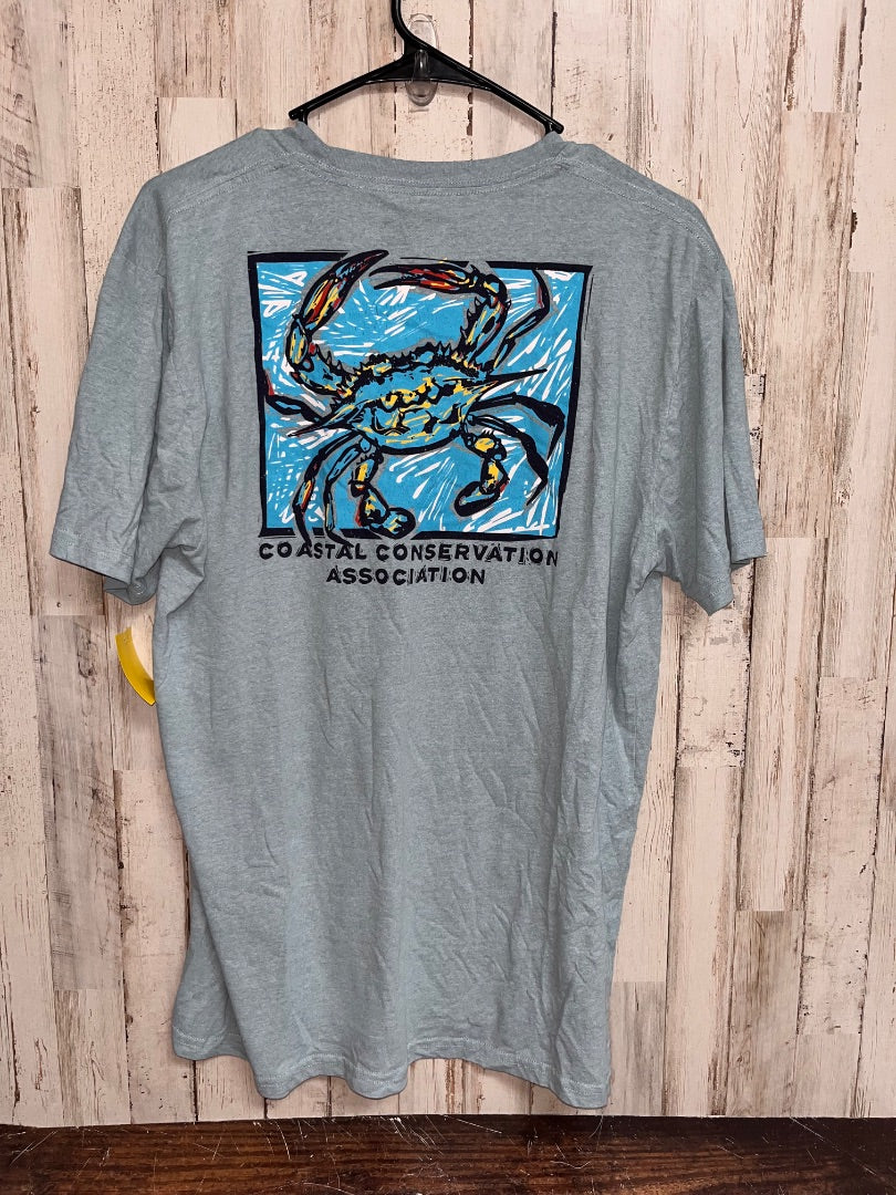 TEAL COASTAL COASTAL CONSERVATION CRAB TEE, LADIES L