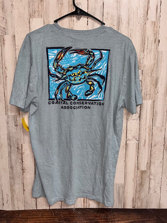TEAL COASTAL COASTAL CONSERVATION CRAB TEE, LADIES L