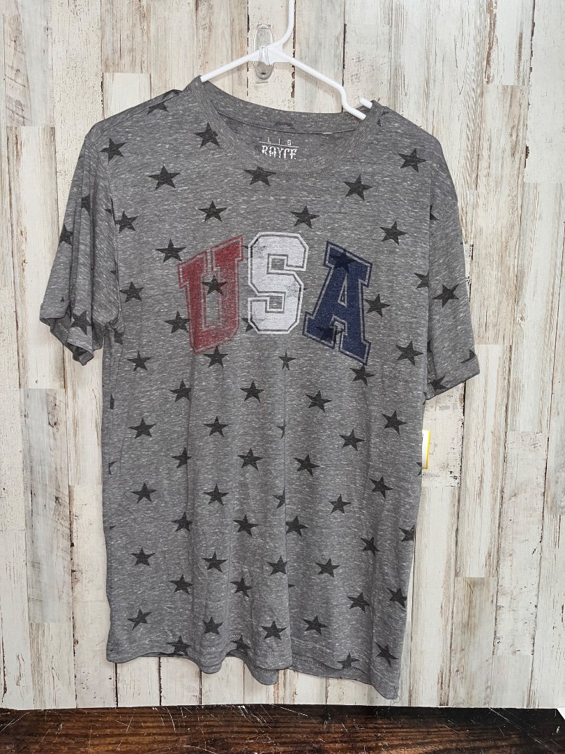 GREY ROYCE BRAND USA STAR TEE, LADIES L
