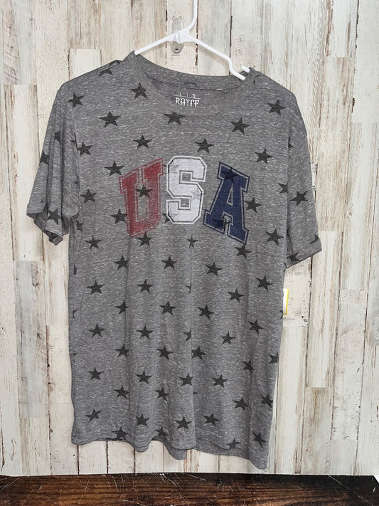 GREY ROYCE BRAND USA STAR TEE, LADIES L