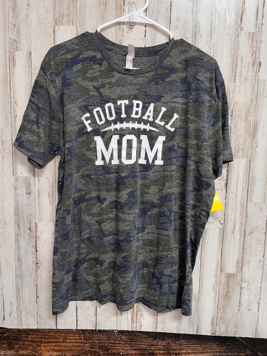 GREEN LAT FOOTBALL MOM CAMO TEE, LADIES L