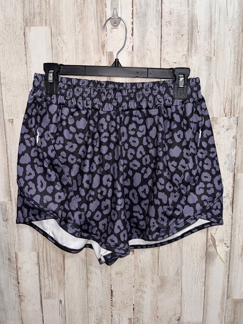 BLACK/GREY  CHEETAH DRY FIT SHORTS, LADIES L