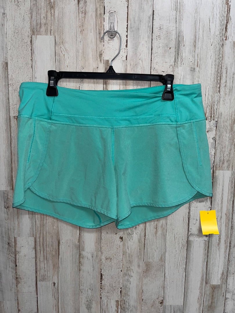 TEAL LULULEMON SZ 10 SPEED UP SHORTS, LADIES L