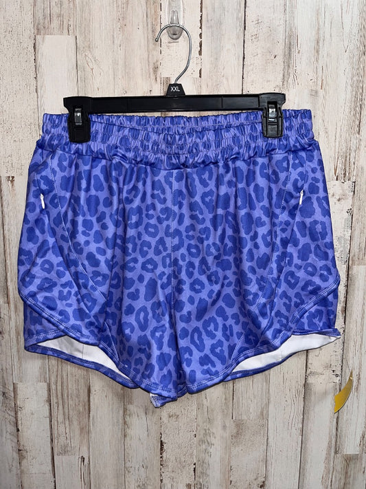 PURPLE  DRY FIT CHEETAH SHORTS, LADIES L