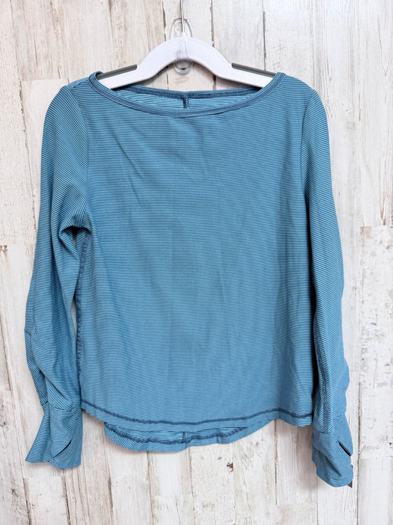 BLUE ALL IN MOTION STRIPE ACTIVE TOP, GIRL 4/5