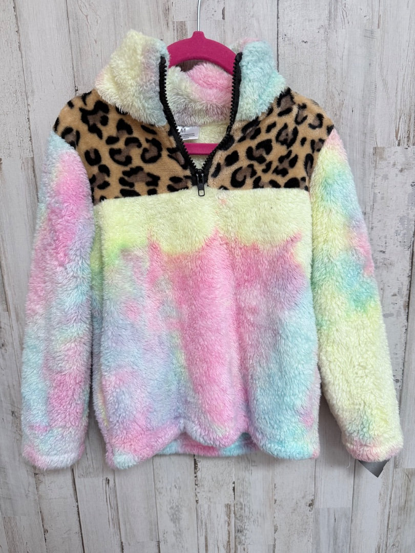 PINK BOUTIQUE TIE DYE SHERPA PULLOVER, GIRL 4T