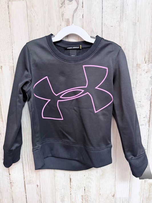 BLACK/PINK UNDER ARMOUR DRY FIT SWEATSHIRT, GIRL 5T