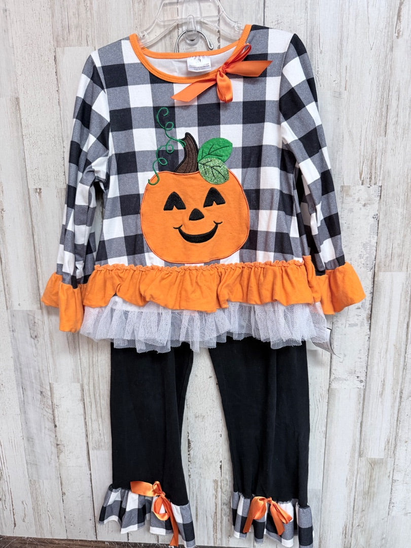 BLACK BOUTIQUE PUMPKIN APPLIQUE 2PC, GIRL 6