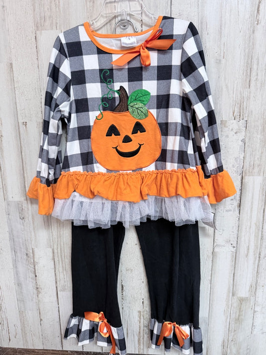 BLACK BOUTIQUE PUMPKIN APPLIQUE 2PC, GIRL 6