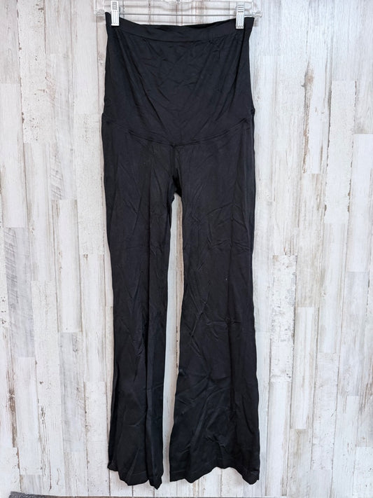 BLACK TIME & TRU MATERNITY FLARE PANTS, LADIES M