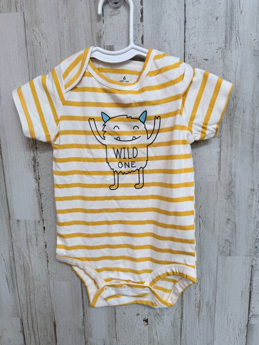 YELLOW CARTERS WILD ONE ONESIE, BOYS 6M