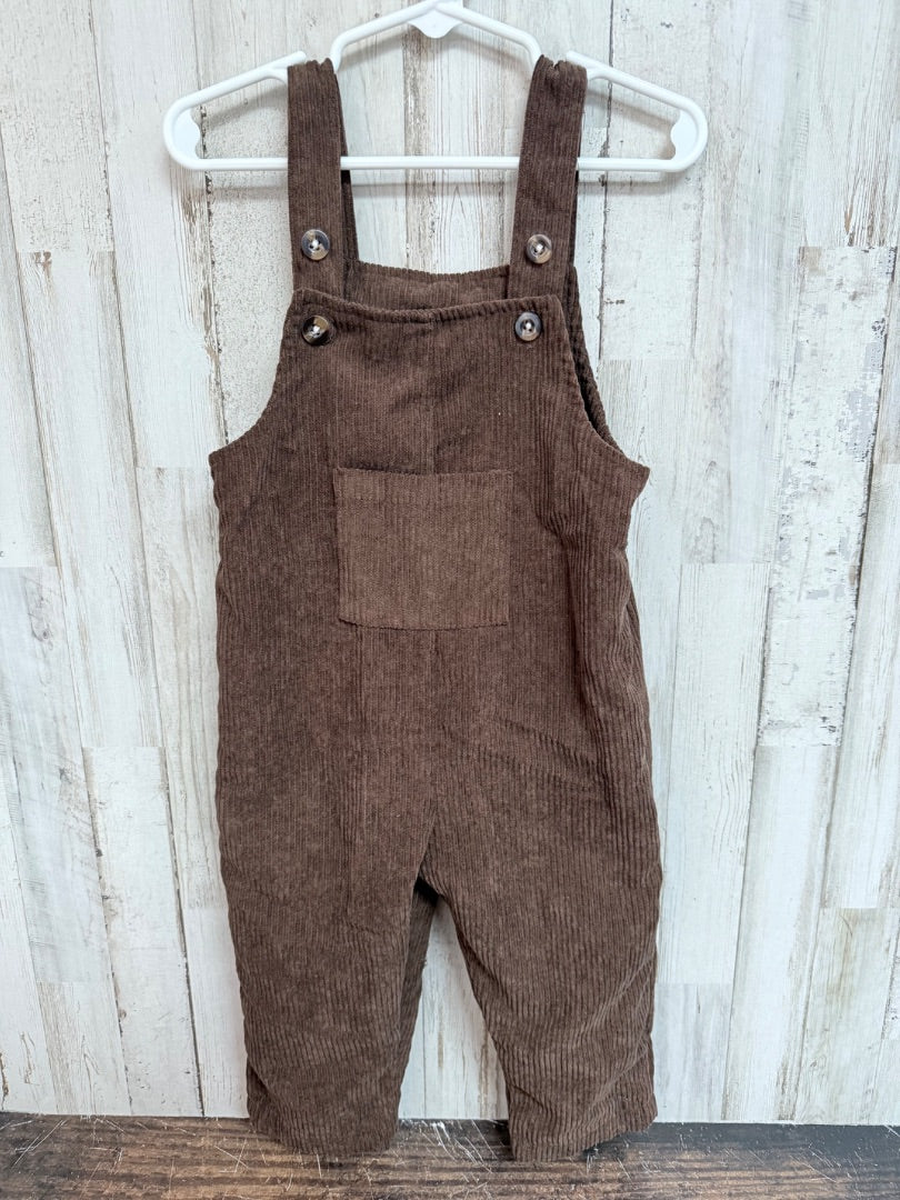 BROWN  CORDUROY ROMPER, BOYS 12/18M