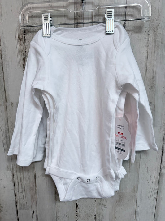 WHITE WONDER NATION 4PK ONESIE SET, BOYS 12M