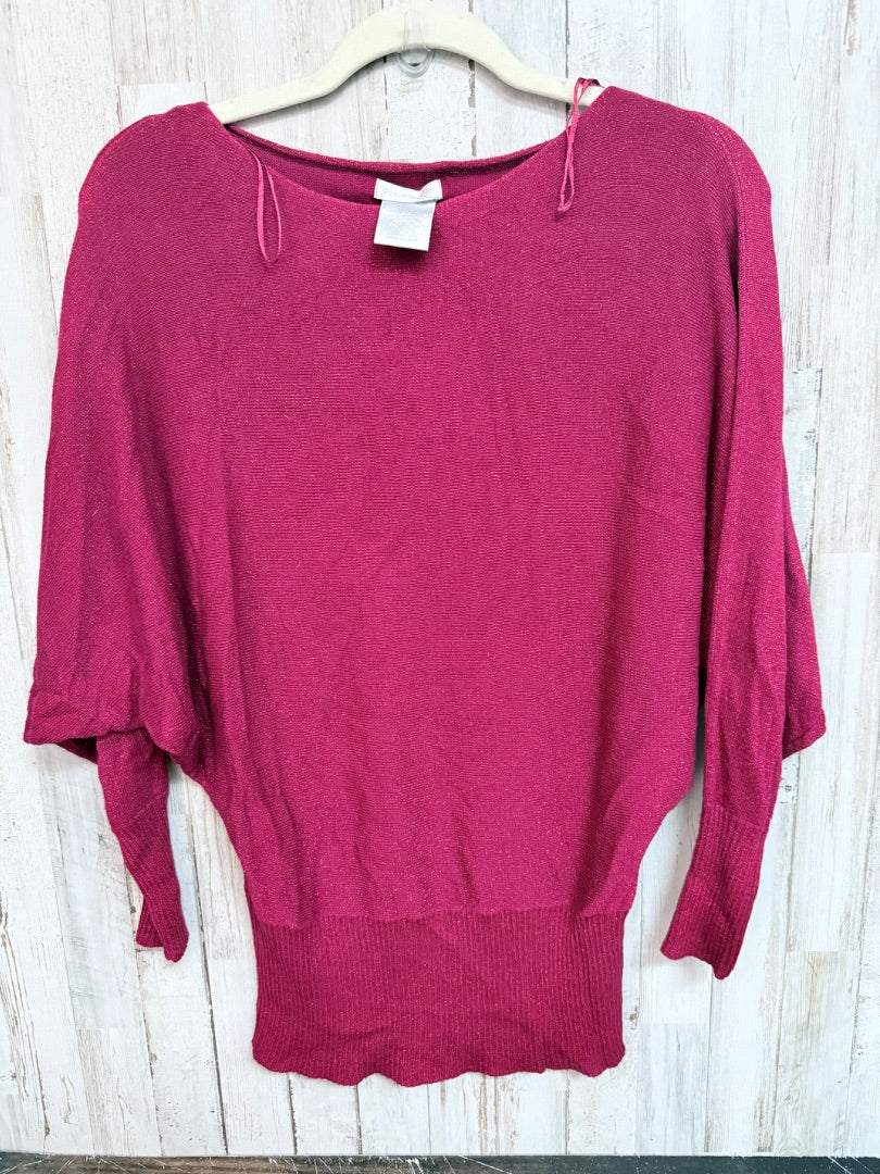 RED WORTHINGTON SHIMMER KNIT TOP, LADIES S